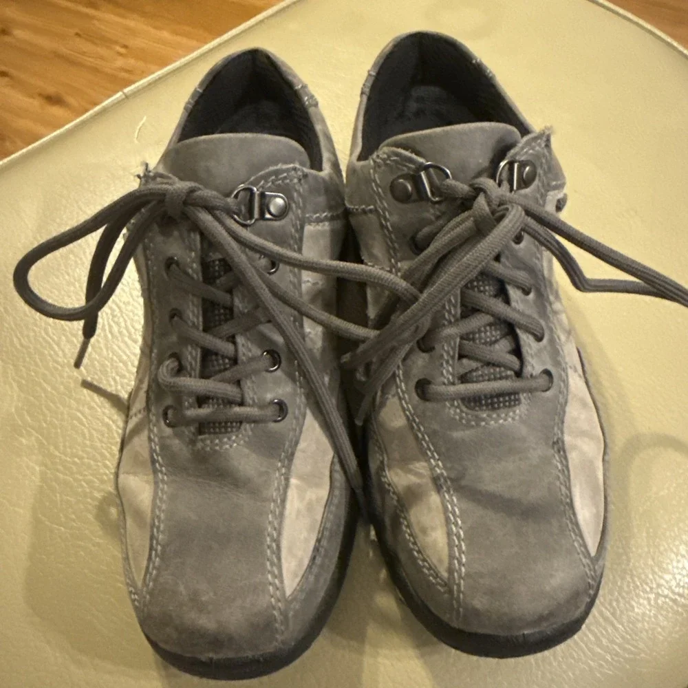 Hotter Comfort Concept Gray Suede Lace Up Walking Shoes Women's US 6 / UK 4 - 37